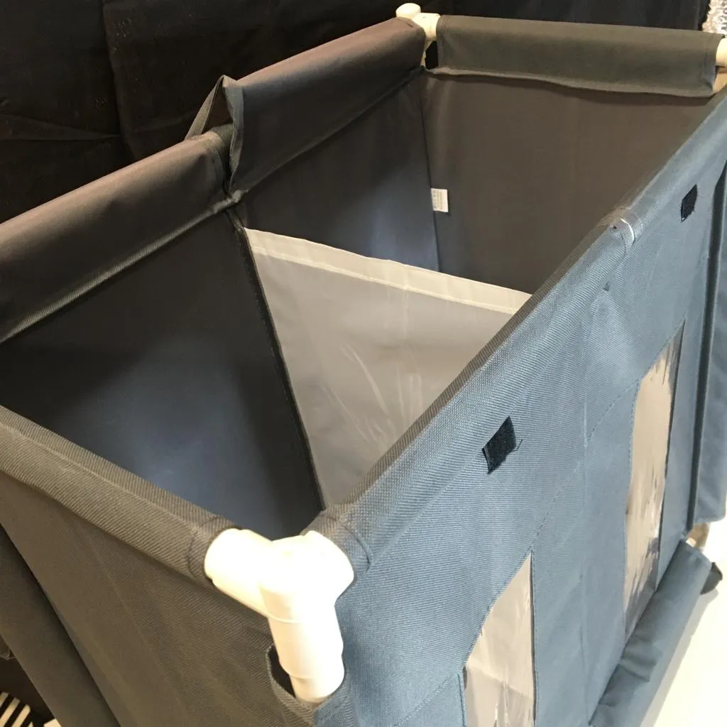 2 Sections Laundry Basket with Wheels Rolling Laundry Hamper With Lid Cover By AK