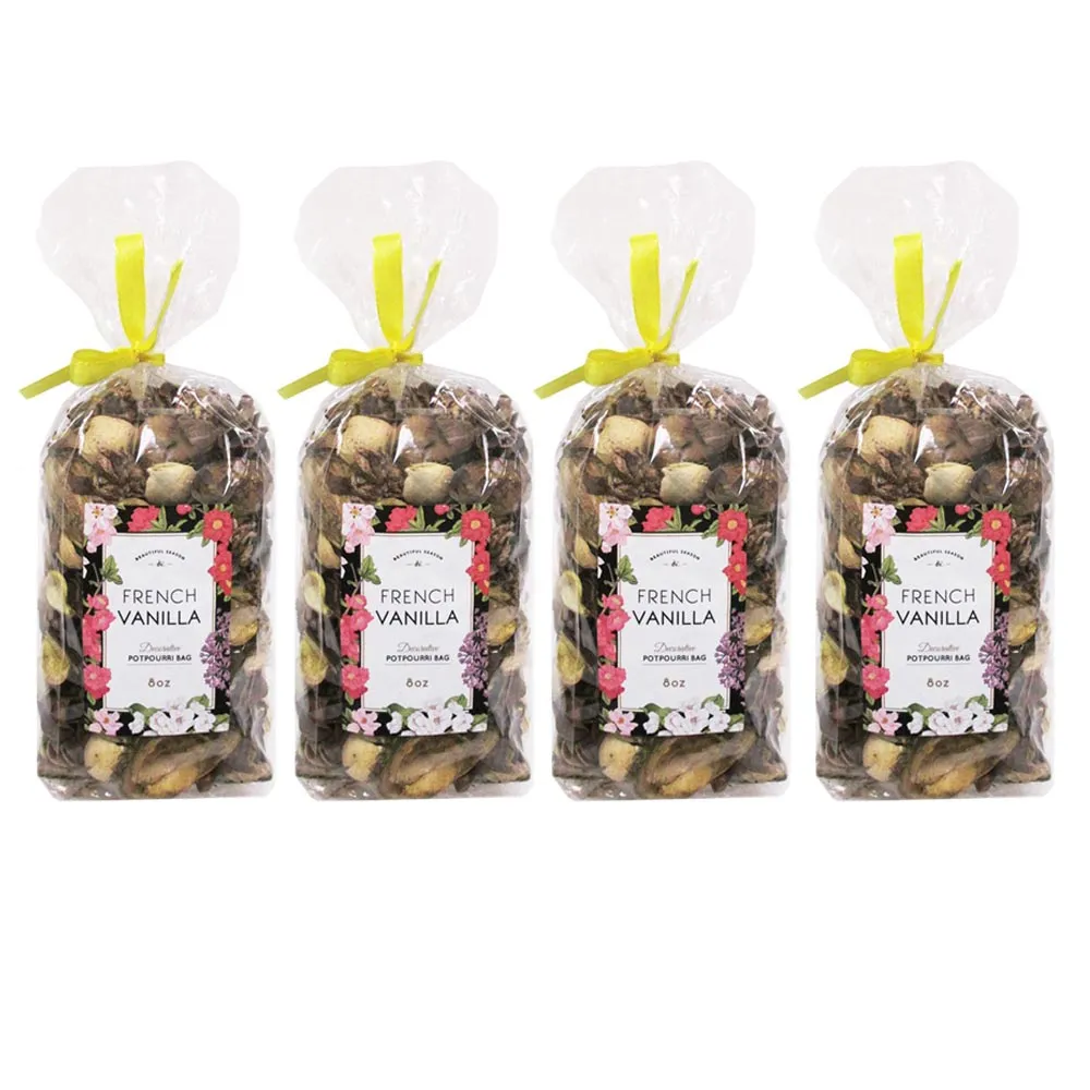 4 PC French Vanilla Potpourri Dried Flower Scent Bath Home Fragrance Decorative