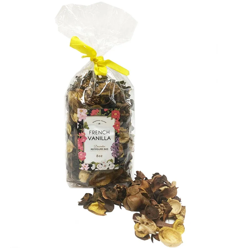 4 PC French Vanilla Potpourri Dried Flower Scent Bath Home Fragrance Decorative