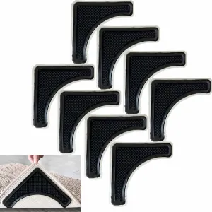 8 Pc Rug Grippers Anti Slip Carpet Mat Grip Set Non Skid Floor Pad Tape Adhesive