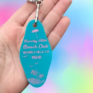 Beverly Hills Beach Club Keychain 90210