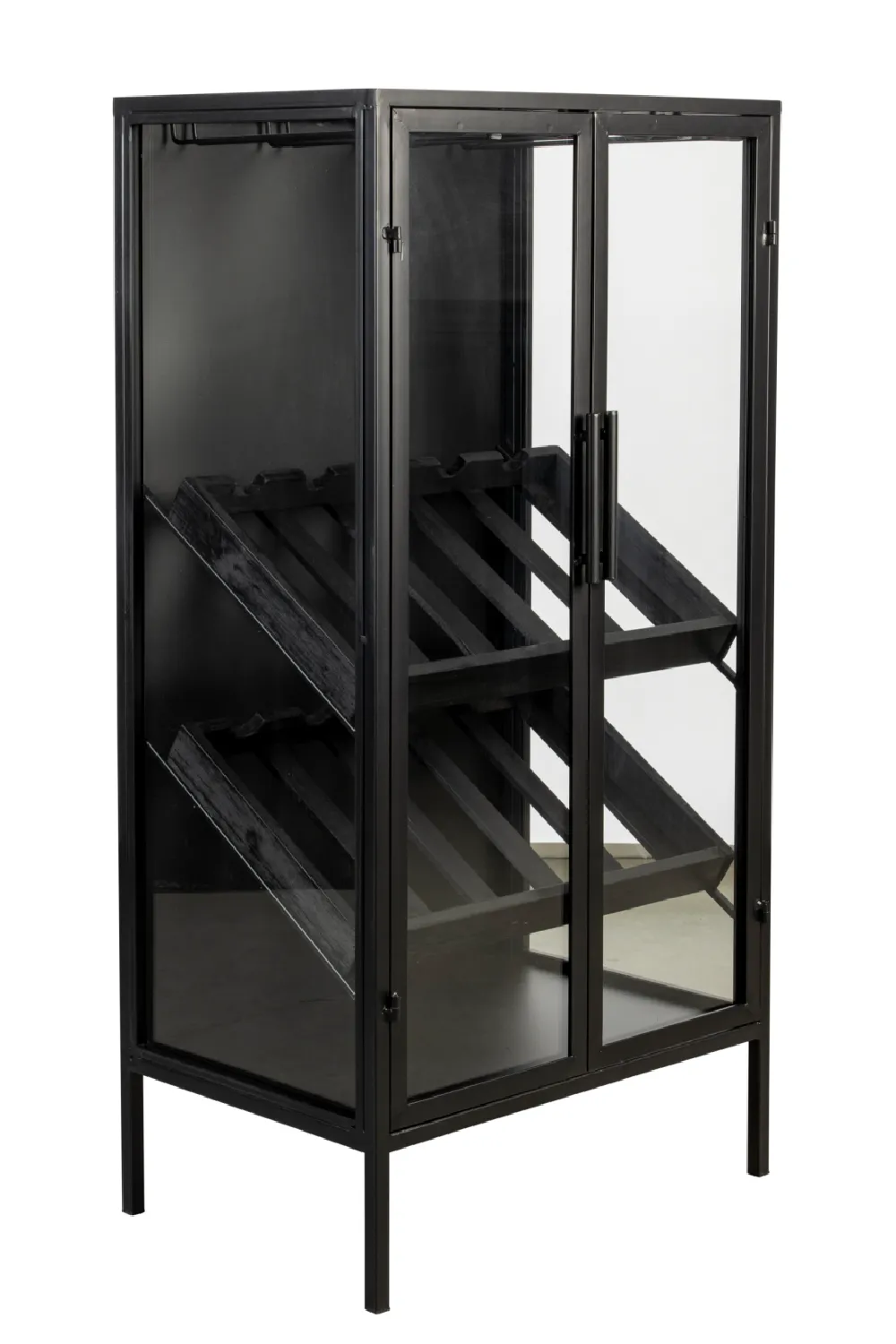 Black Wooden Wine Cabinet | DF Rob