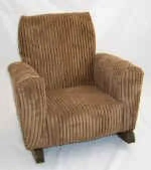 Brown Chenille Rocking Chair