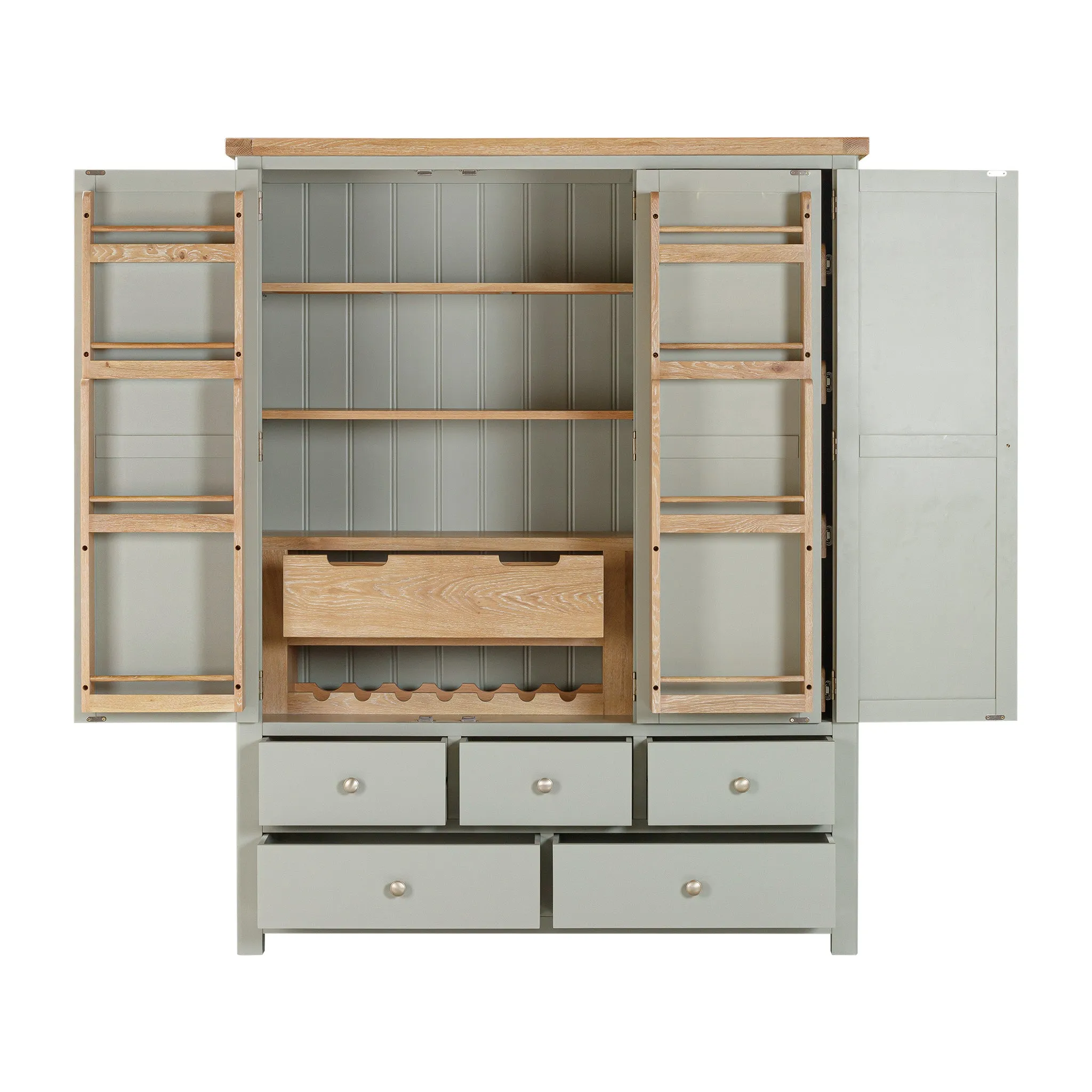 Burford Triple Larder Unit in Sage Green