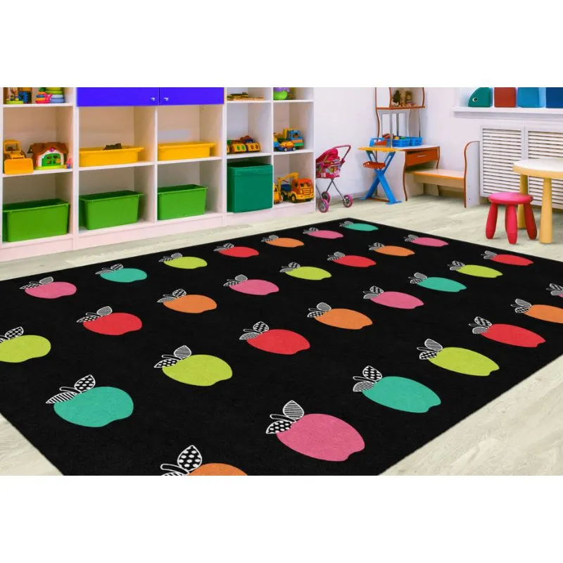 Colorful Apples Sitting Spot Rug