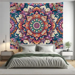 Colourful Spirit Indian Mandala Tapestry Psychedelic Wall Hanging Boho Decor