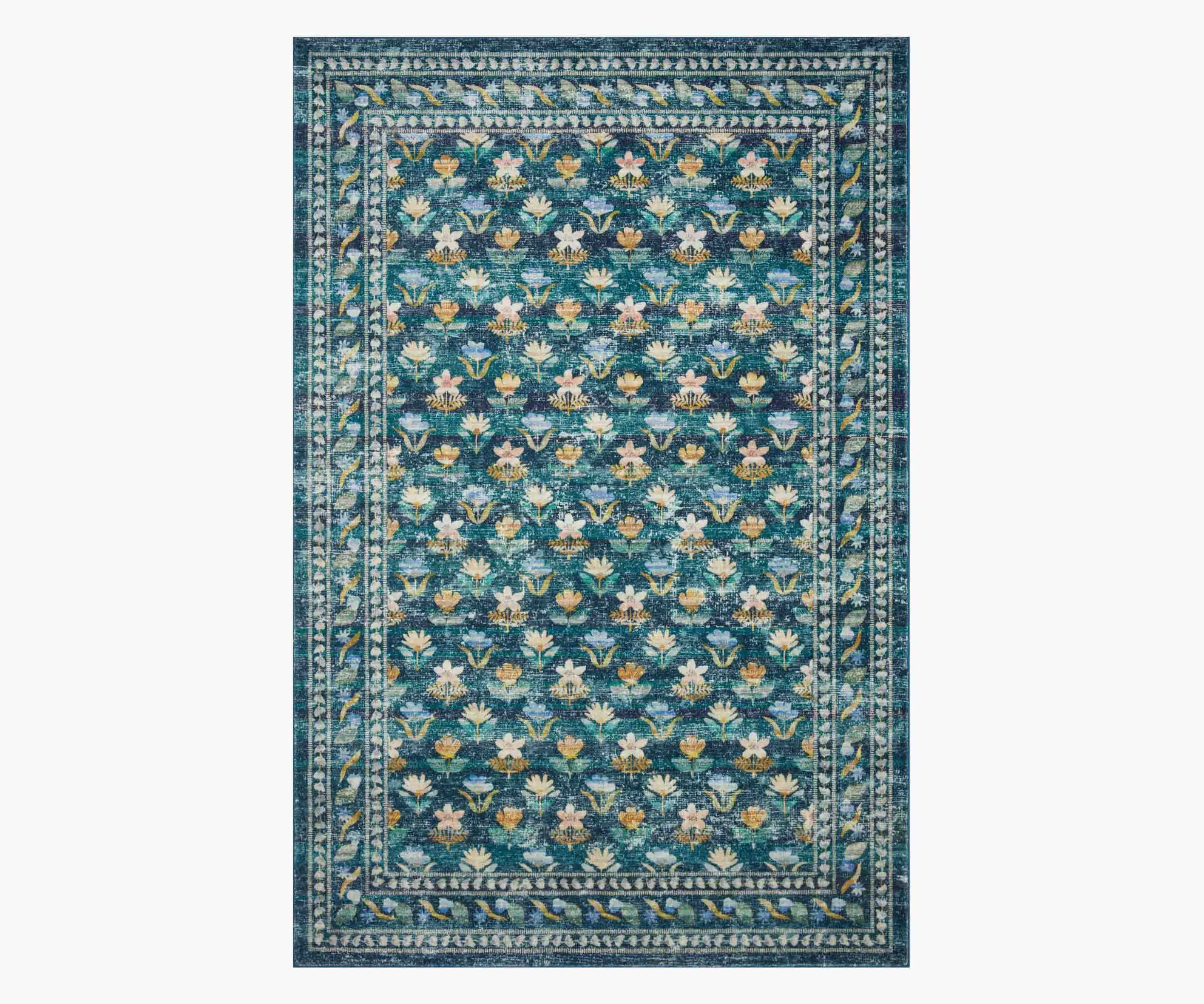 Courtyard Hadley Printed Rug - Emerald