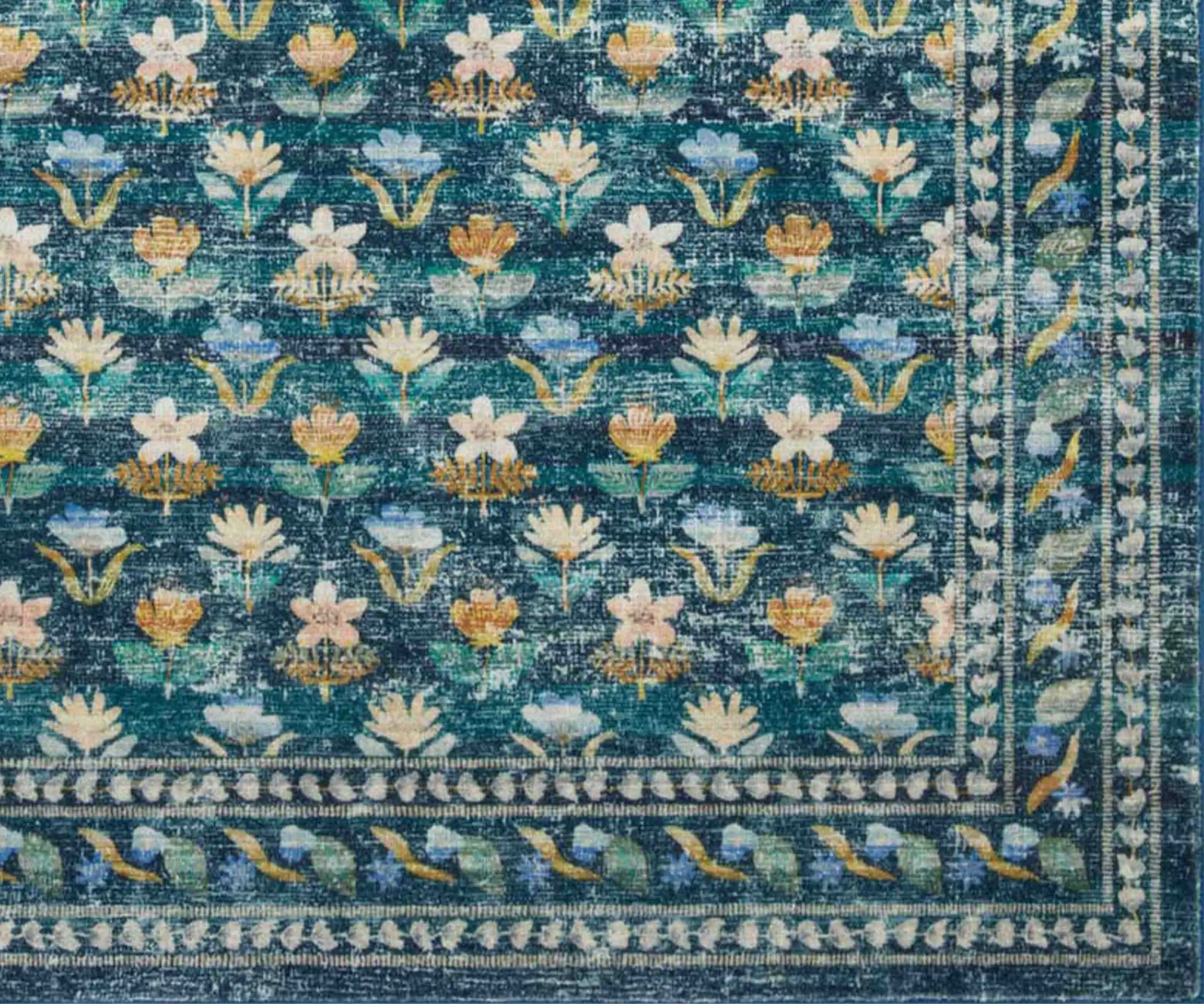 Courtyard Hadley Printed Rug - Emerald