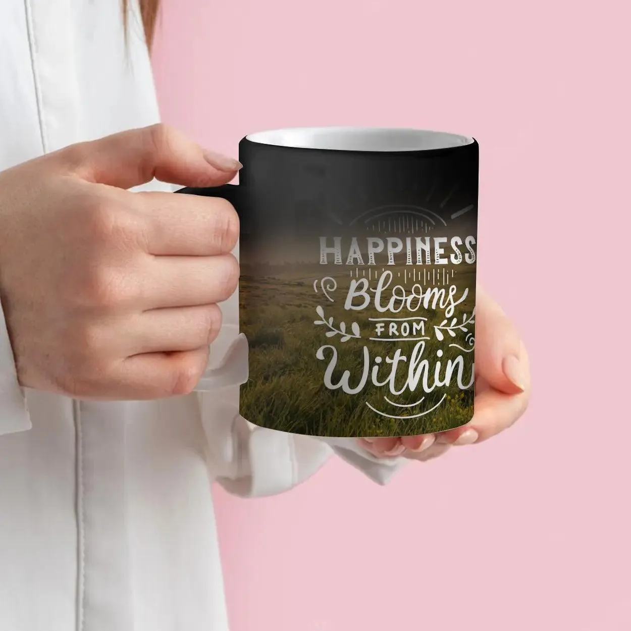 Custom Pictogram with Monogram Heat Activated Magic Mug