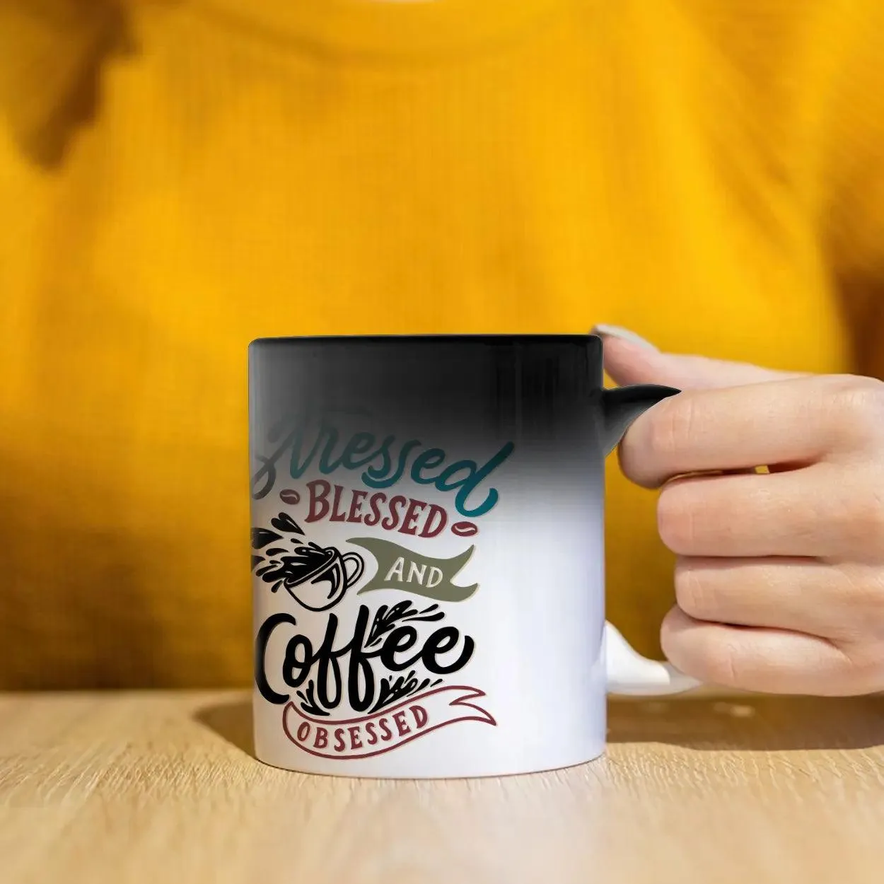 Custom Pictogram with Monogram Heat Activated Magic Mug