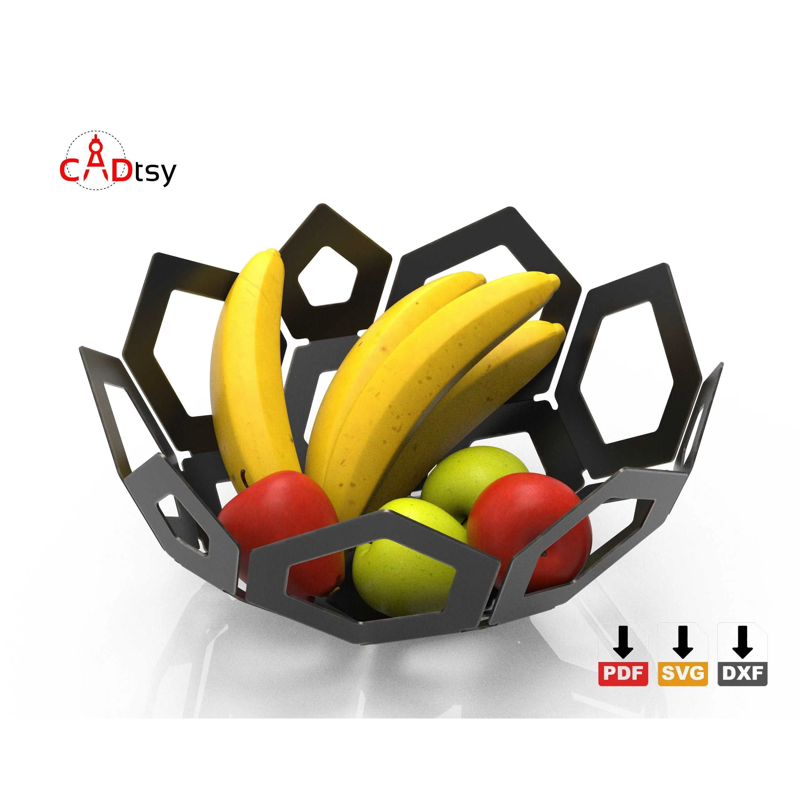 Decorative Metal Fruit Bowl DXF / SVG CNC Laser / Plasma Cutting Files