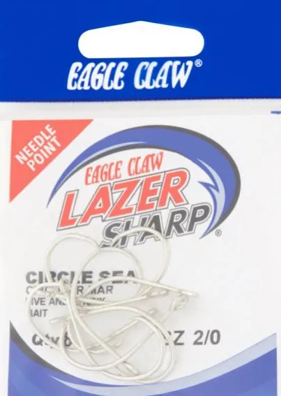 Eagle Claw Lazer Sea Guard Circle Hooks 5/0 6pk