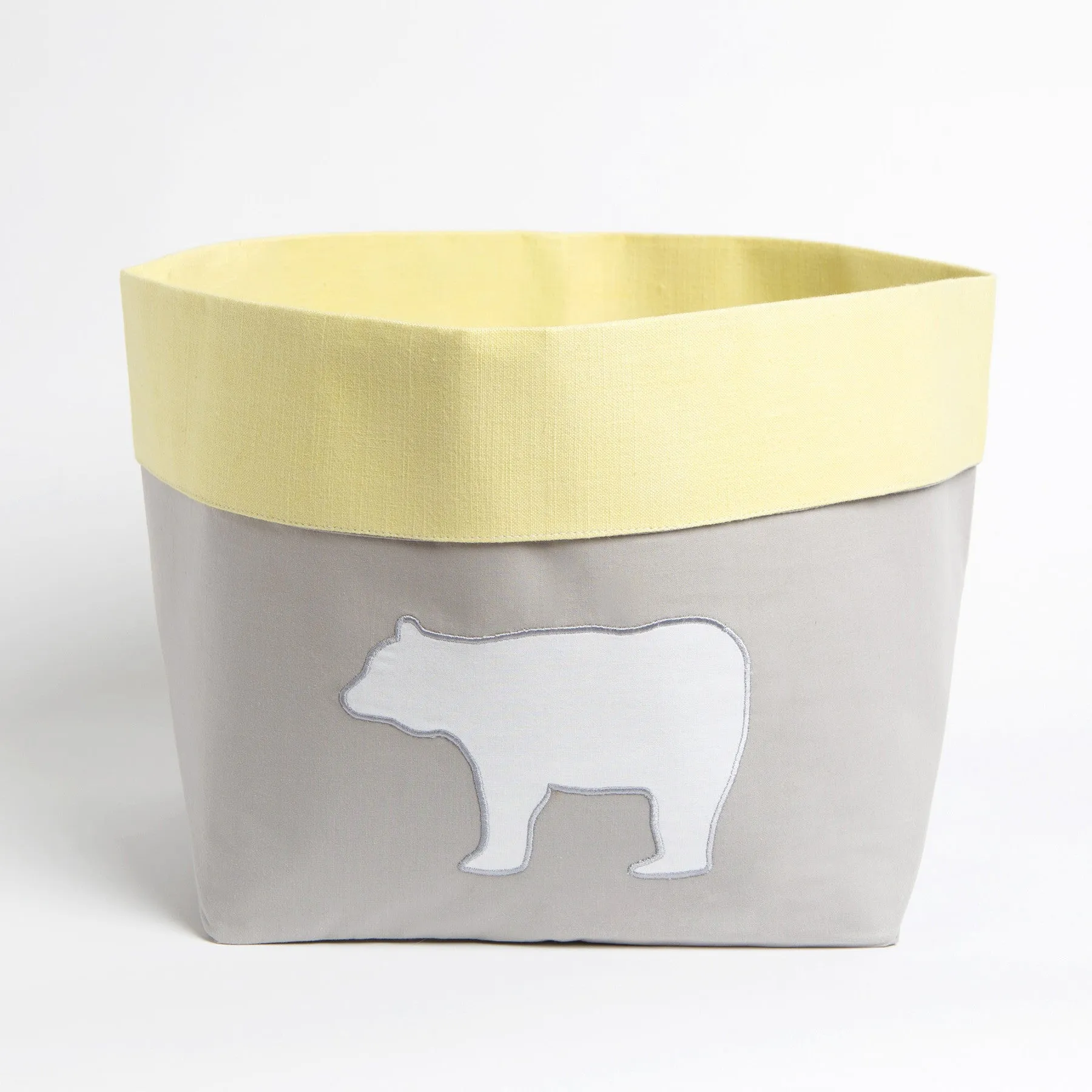 Fabric Storage Baskets <br> Multicolour Bear, Set of 2<br><span style="font-size: 10px;">Can be Personalised</span>