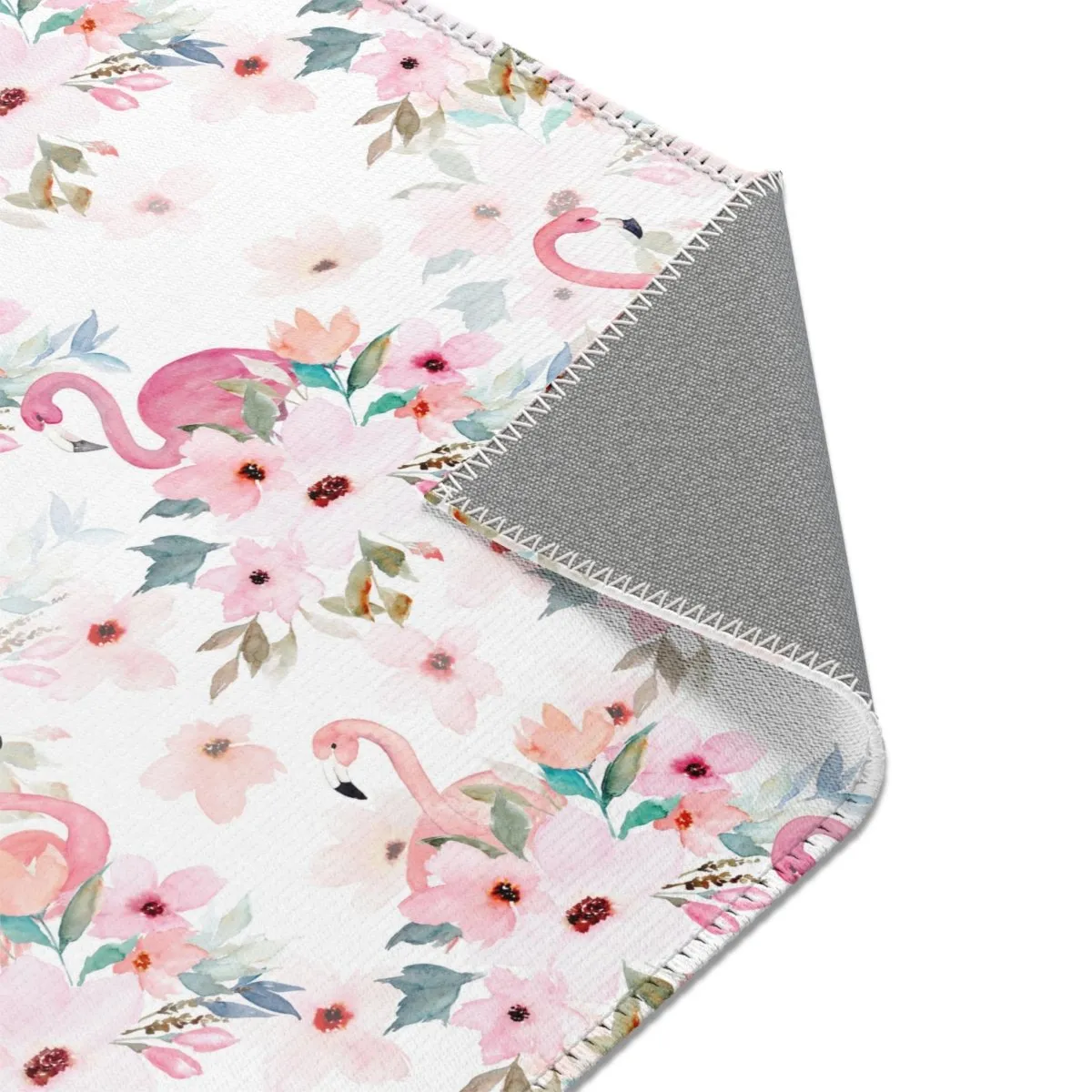 Flamingo Floral Nursery Rug