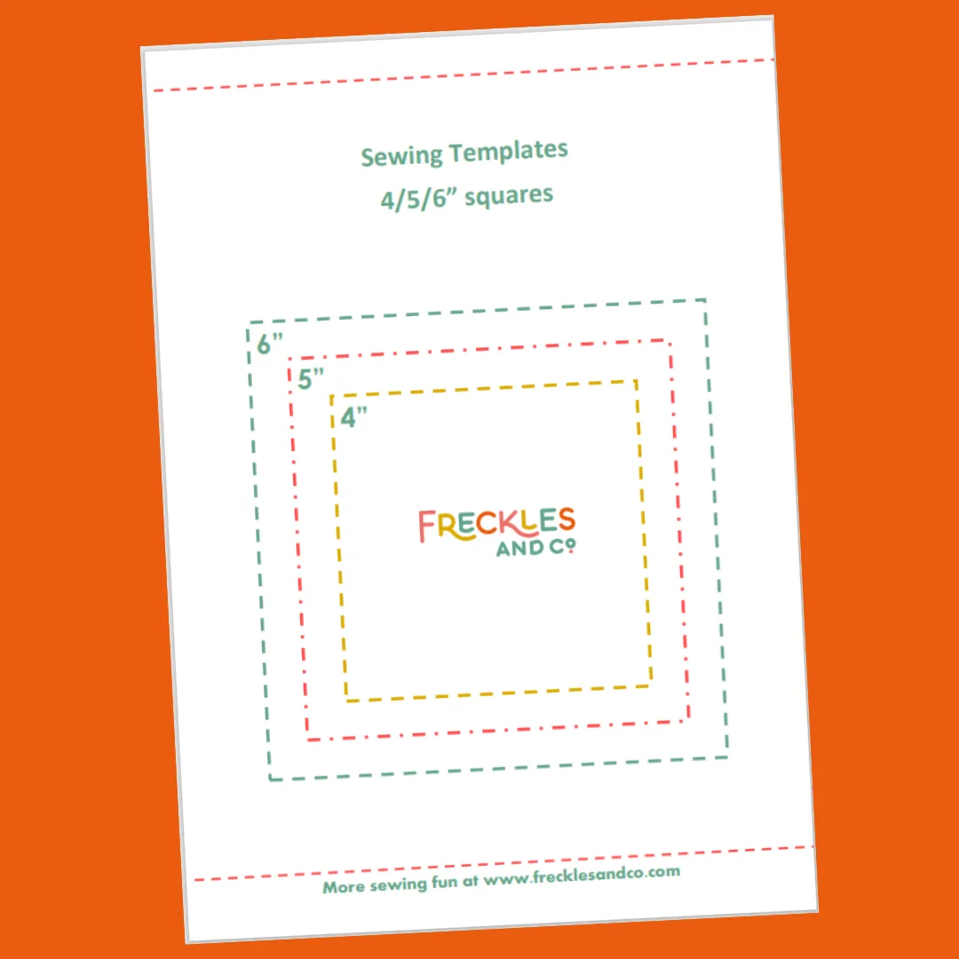 FREE Sewing Template Squares
