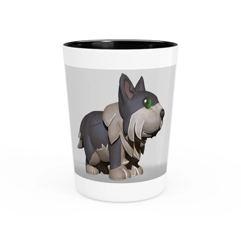 Grey Dog Shot Glass