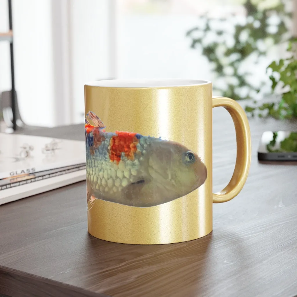 Koi Fish Metallic Mug (Silver / Gold)