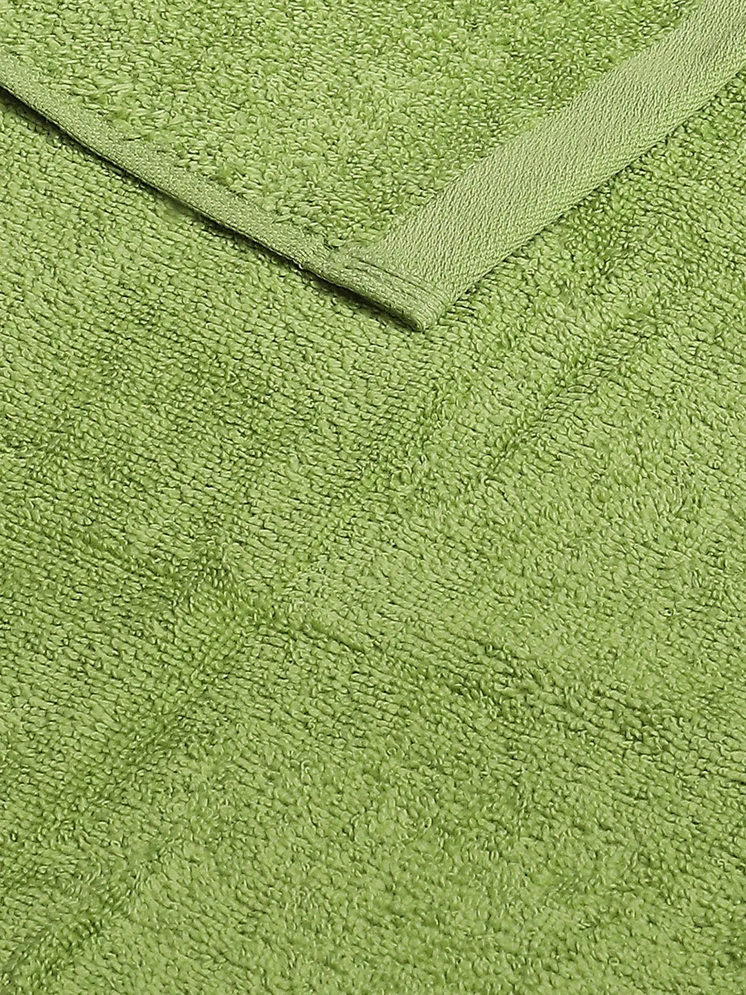 Light Green Cotton Solid 350 GSM Hand Towel (Pack of 2)