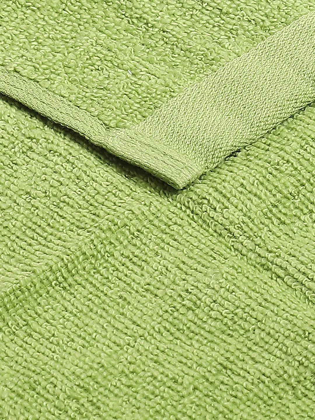 Light Green Cotton Solid 600 GSM Face Towel (Pack of 4)