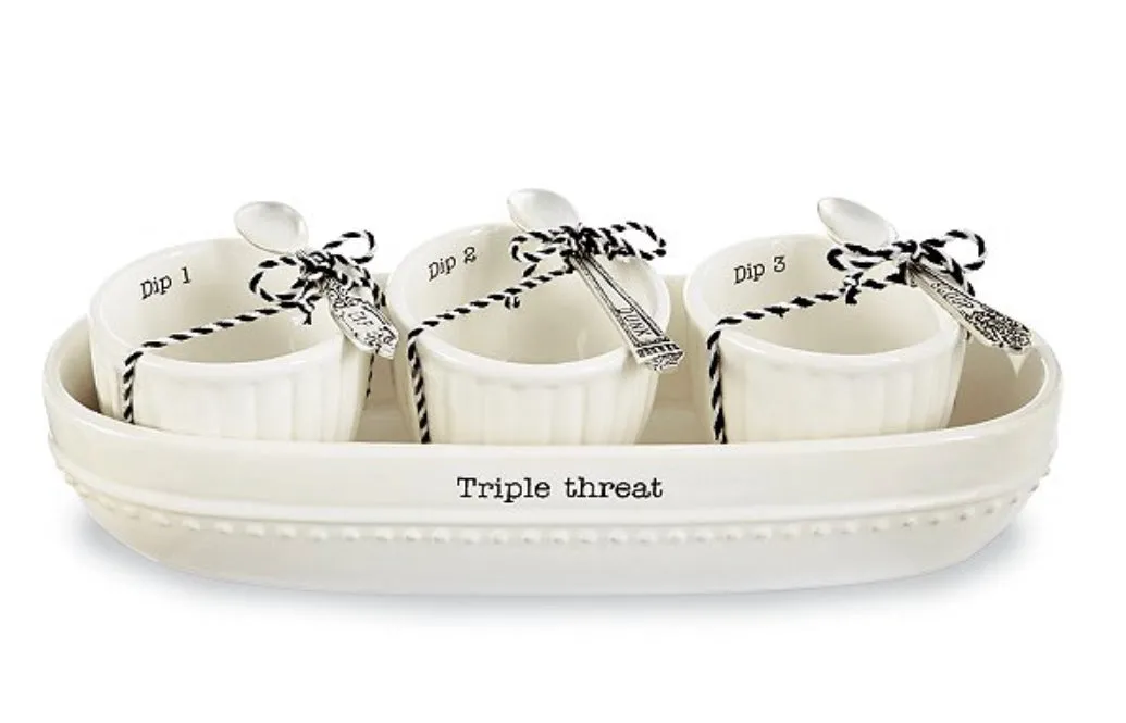 Mud Pie Circa Dip And Cracker Bowl Set