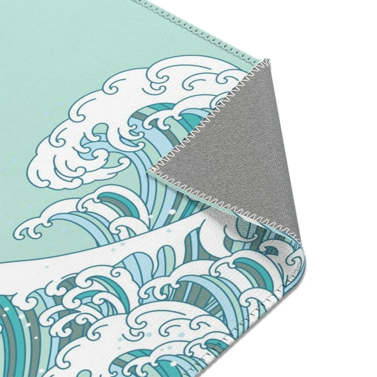 Ocean Tidal Waves Personalized Nursery Rug