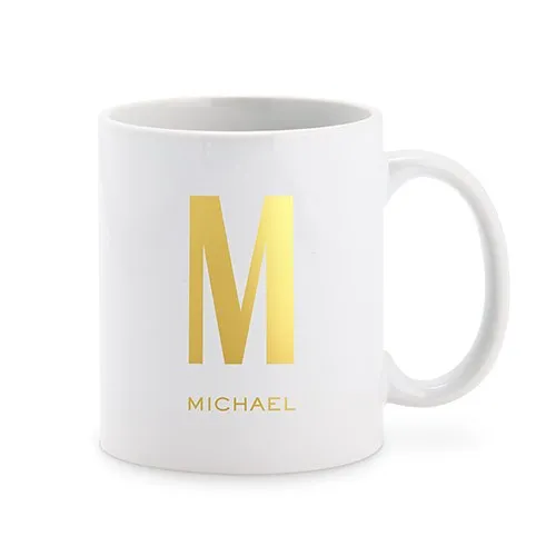 PERSONALIZED COFFEE MUG - SINGLE MONOGRAM