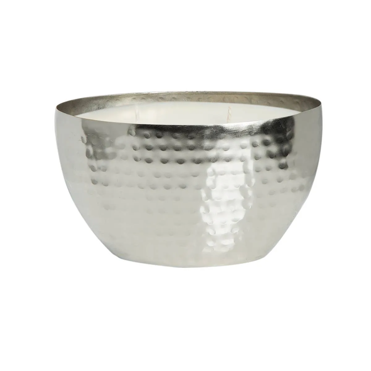 Sage & Vetiver Oval Hammered Bowl 18oz two wick
