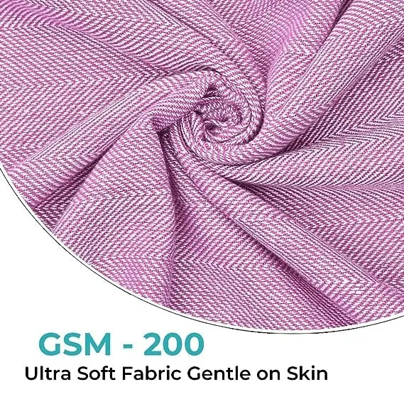 The Better Home 100% Cotton Turkish Bath Towel | Quick Drying Cotton Towel | Light Weight, Soft & Absorbent Turkish Towel (Pack of 4, Purple)