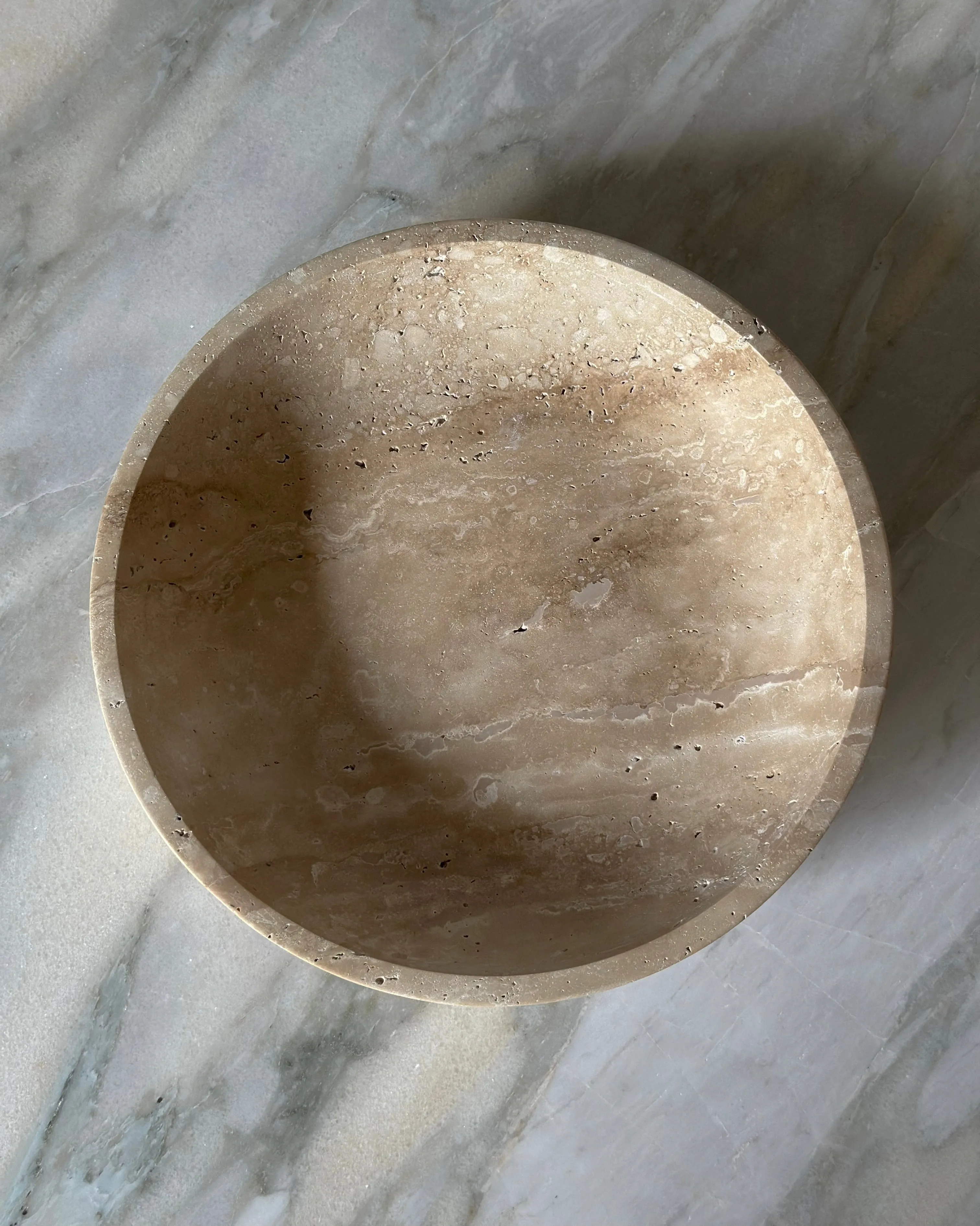 Travertine Elevated Bowl