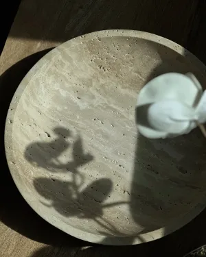 Travertine Elevated Bowl