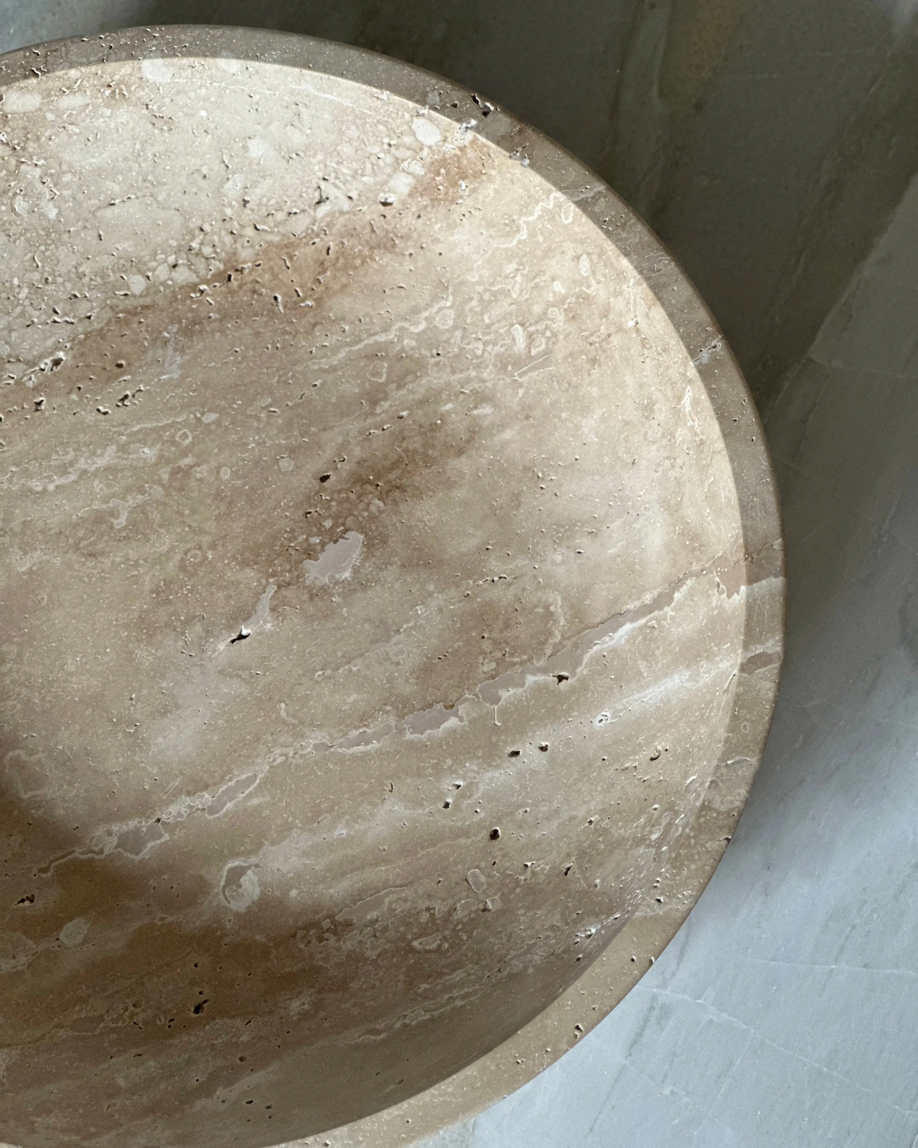 Travertine Elevated Bowl