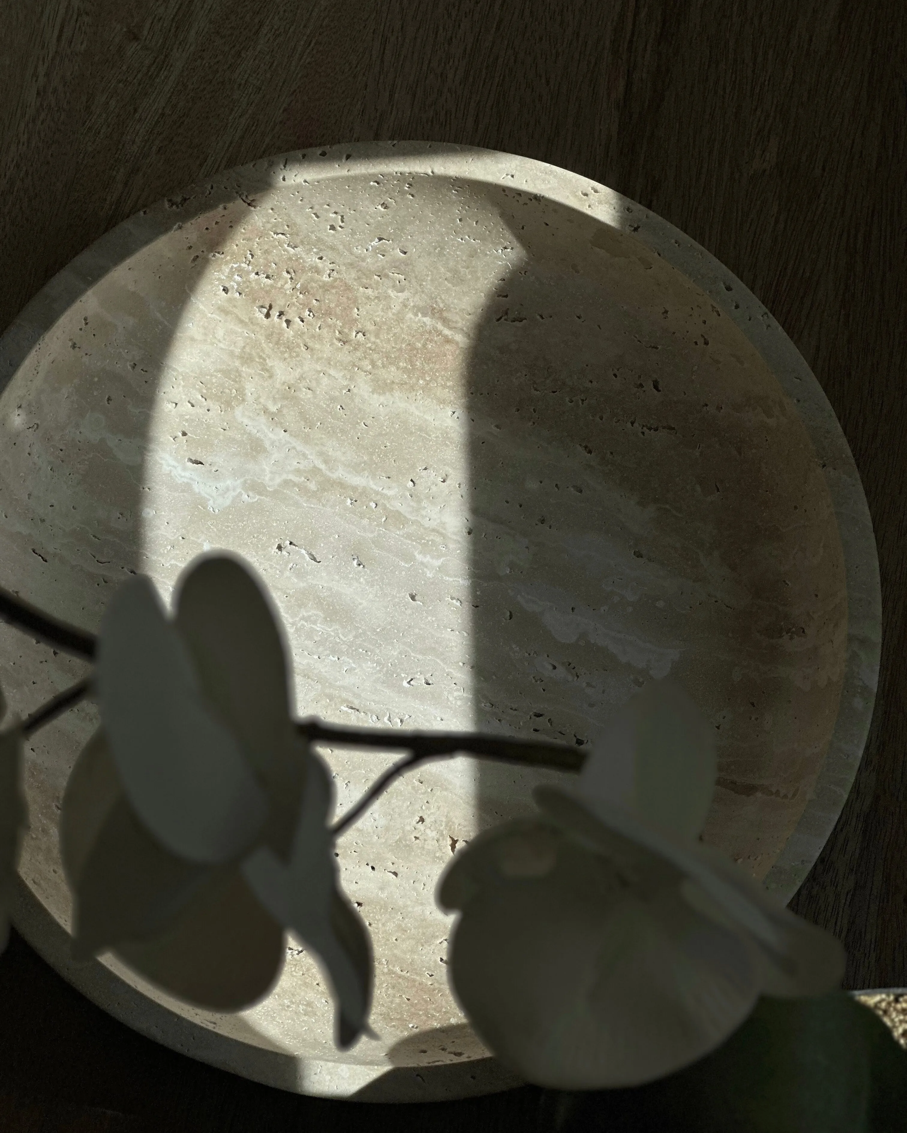 Travertine Elevated Bowl