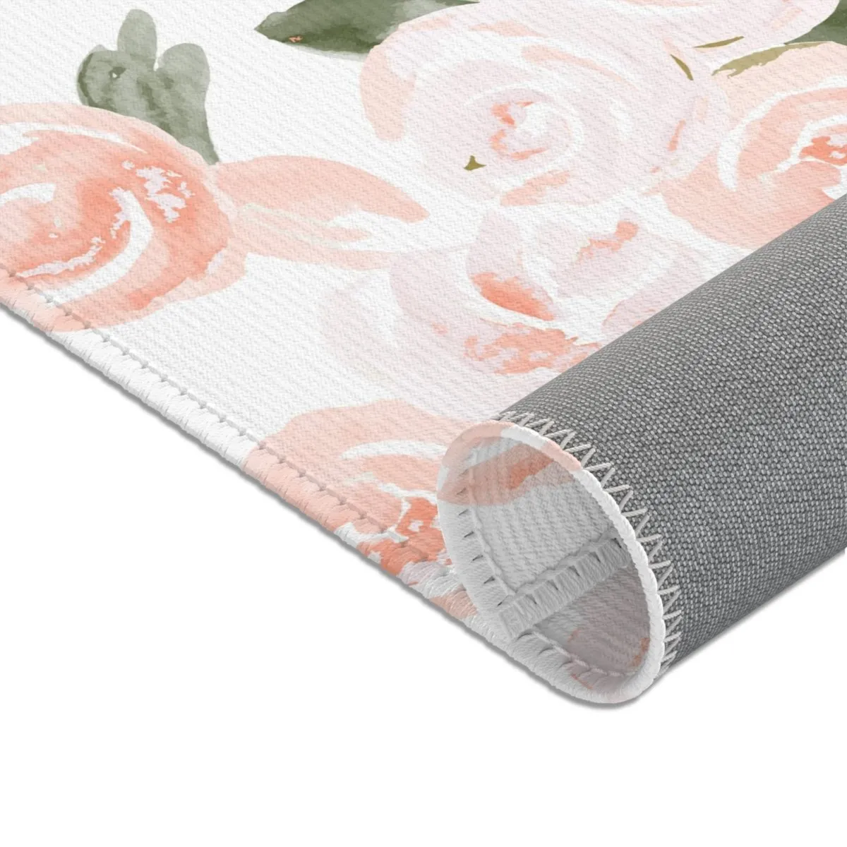 Watercolor Floral Nursery Rug