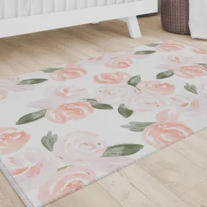 Watercolor Floral Nursery Rug